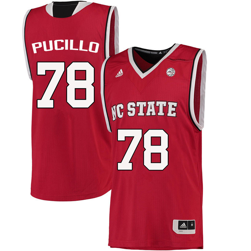 Men NC State Wolfpack #78 Lou Pucillo College Basketball Jerseys-Red